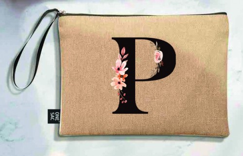 Sac à main Lettre P (Modèles variés) (25 × 18 × 1 cm)